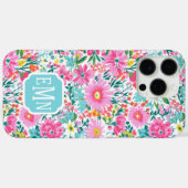 Mooie Kleurrijke Tuin Met Monogram Case-Mate iPhone Case (Achterkant (horizontaal))