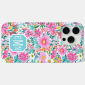 Mooie Kleurrijke Tuin Met Monogram Case-Mate iPhone Case (Achterkant (horizontaal))