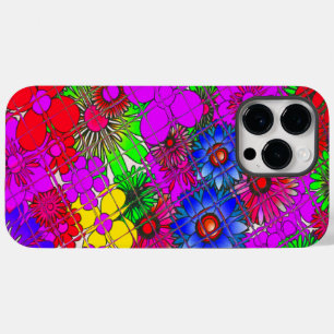 Mooie kleurrijke verbazingwekkende bloemmotief ont Case-Mate iPhone 14 pro max hoesje