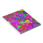 Mooie kleurrijke verbazingwekkende bloemmotief ont notitieblok (Schuin)