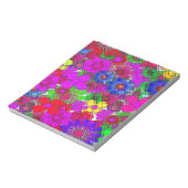 Mooie kleurrijke verbazingwekkende bloemmotief ont notitieblok (Linkerzijde)