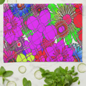 Mooie kleurrijke verbazingwekkende bloemmotief ont theedoek (Gevouwen)