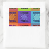 Mooie Kleurrijke verbazingwekkende Verrijkte Wijsh Rechthoekige Sticker (Tas)