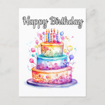 Mooie Kleurrijke Verjaardagsfeestcake