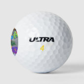 Mooie kleurrijke verjaardagskunstprint golfballen (Logo)