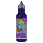 Mooie kleurrijke verjaardagskunstprint waterfles  (Rechts)