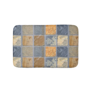 Mooie, kleurrijke, vierkante stalletjes in rijen badmat