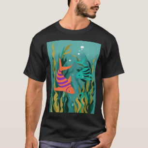 Mooie kleurrijke vissen t-shirt