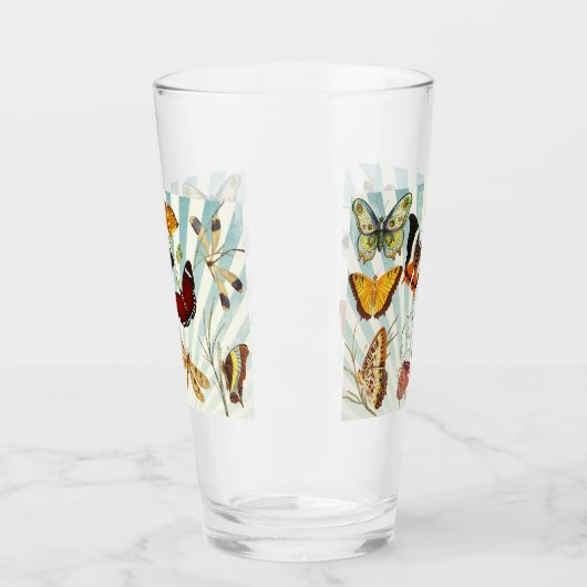 Mooie, kleurrijke vlinder glas (Links)