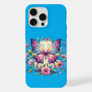 Mooie, kleurrijke vlinder iPhone 15 pro max case