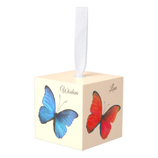 Mooie, kleurrijke vlinders en kalligrafie decoratie (Voorkant hoekig)