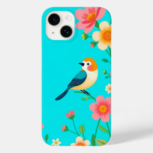 Mooie Kleurrijke Vogel Blauwe Dagelijkse Beschermi Case-Mate iPhone 14 Hoesje