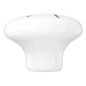 Mooie kleurrijke vogel en bloemen keramische knop (Zijkant)