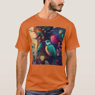 Mooie Kleurrijke Vogels Illustratie Kunstwerk 6 gi T-shirt