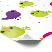 Mooie kleurrijke vogels perfect poster (Hoek)