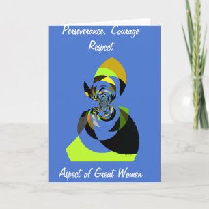 Mooie kleurrijke vrouwelijke silhouet Illustraties Kaart