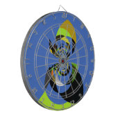 Mooie kleurrijke vrouwen silhouet Illustraties Dartbord (Voorkant Links)