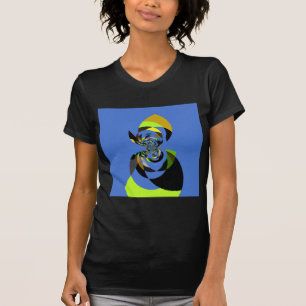 Mooie kleurrijke vrouwen silhouet Illustraties T-shirt