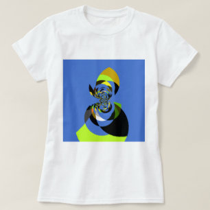 Mooie kleurrijke vrouwen silhouet Illustraties T-shirt
