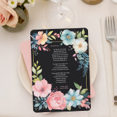 Mooie kleurrijke Waterverf bloemenbruiloft Bedankkaart