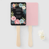 Mooie kleurrijke Waterverf bloemenbruiloft Handwaaier (Voorkant en achterkant)