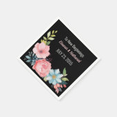 Mooie kleurrijke Waterverf bloemenbruiloft Servet (Hoek)