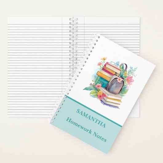 Mooie kleurrijke Waterverf Boeken Bloemen School (Binnen)