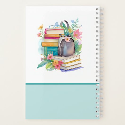 Mooie kleurrijke Waterverf Boeken Bloemen School (Achterkant)