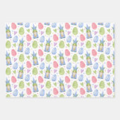 Mooie Kleurrijke Waterverf Paaseieren & Gnomes Inpakpapier Vel (Voorkant 3)