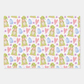 Mooie Kleurrijke Waterverf Paaseieren & Gnomes Inpakpapier Vel (Voorkant 2)