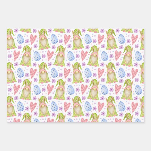 Mooie Kleurrijke Waterverf Paaseieren & Gnomes Inpakpapier Vel