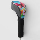 Mooie, kleurrijke Waterverf vlinder en ventilator Golfheadcover (Schuin)