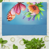 Mooie, kleurrijke Waterverf vlinder en ventilator Theedoek (Gevouwen)