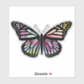 Mooie, kleurrijke Waterverf vlinder Sticker (Vel)