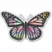 Mooie, kleurrijke Waterverf vlinder Sticker (Voorkant)