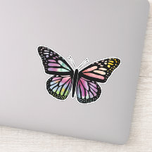 Mooie, kleurrijke Waterverf vlinder