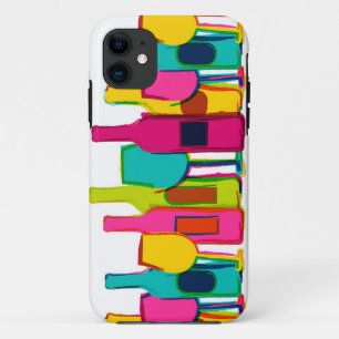 Mooie kleurrijke wijnflessen patroon Case-Mate iPhone case