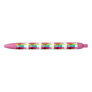 Mooie kleurrijke wijnflessen patroon zwarte inkt pen