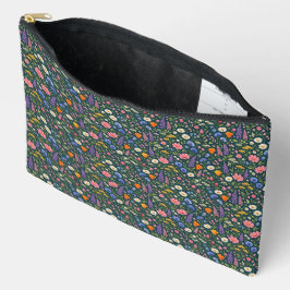 Mooie Kleurrijke Wilde Bloemen op Donker Teal Etui