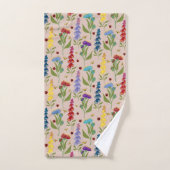 Mooie kleurrijke Wildflower, bij, Lady Bug Bad Handdoek (Handdoek)