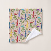 Mooie kleurrijke Wildflower, bij, Lady Bug Bad Handdoek (Wasdoekje)