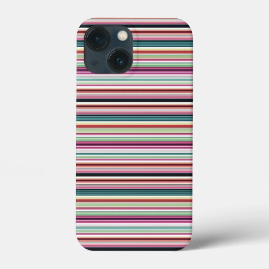 Mooie kleurrijke witte strepen Case-Mate iPhone case (Achterkant)