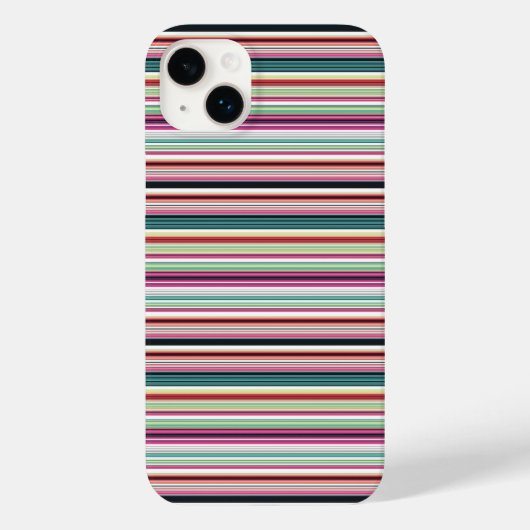 Mooie kleurrijke witte strepen Case-Mate iPhone case (Achterkant)