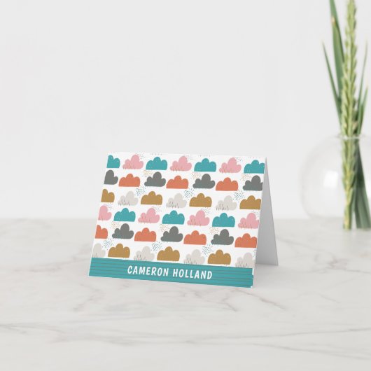 Mooie Kleurrijke Wolken Persoonlijke Briefpapier Notitiekaartje (Voorkant)