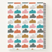 Mooie Kleurrijke Wolken Persoonlijke Roze Turkoois Notitieboek (Achterkant)