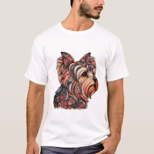 Mooie kleurrijke Yorkshire Terrier T-shirt