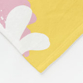 Mooie kleurrijke zomer bloemenl Retro L Geel Fleece Deken (Hoek)