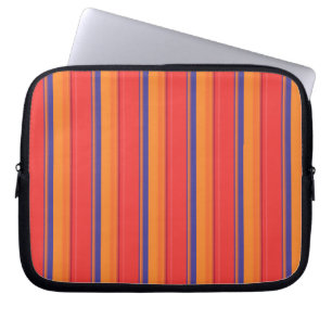 Mooie kleurrijke zomerse strepen laptop sleeve