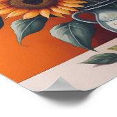 Mooie kleurrijke zonnebloem poster (Hoek)