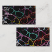 Mooie kleurrijke zonnebrillen visitekaartje (Voorkant / Achterkant)